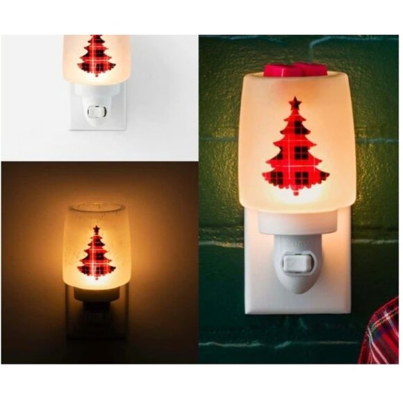 Scentsy Pine For Plaid Wax Warmer Mini Wall Plug In Warmer Winter Christmas NEW - Picture 3 of 7